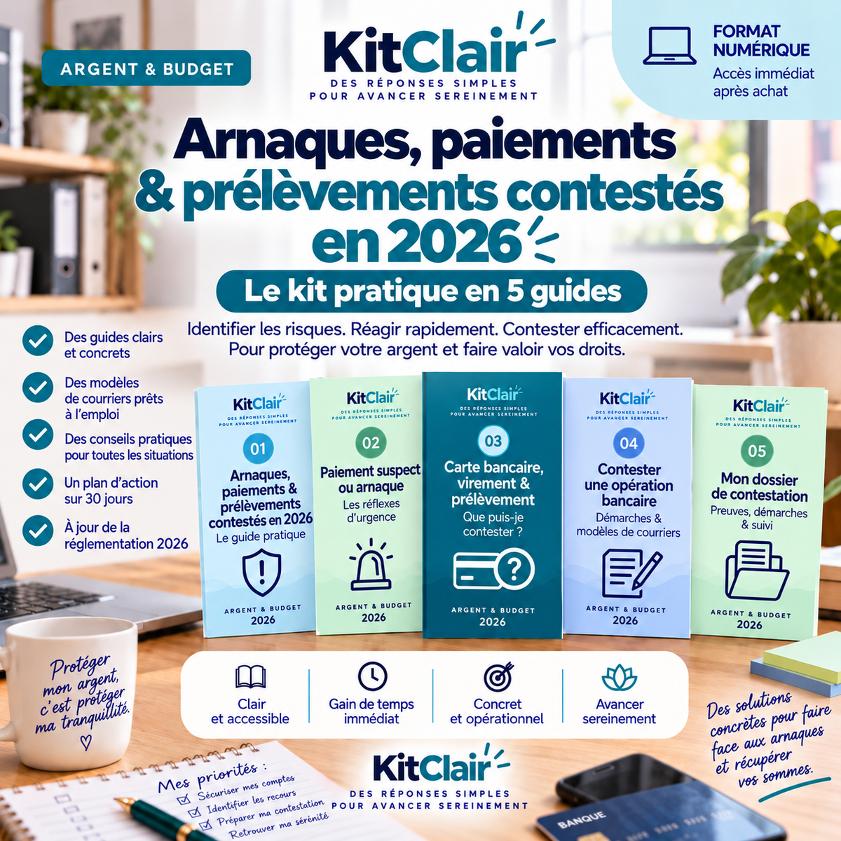Arnaques, paiements & prélèvements contestés en 2026 — le kit pratique
