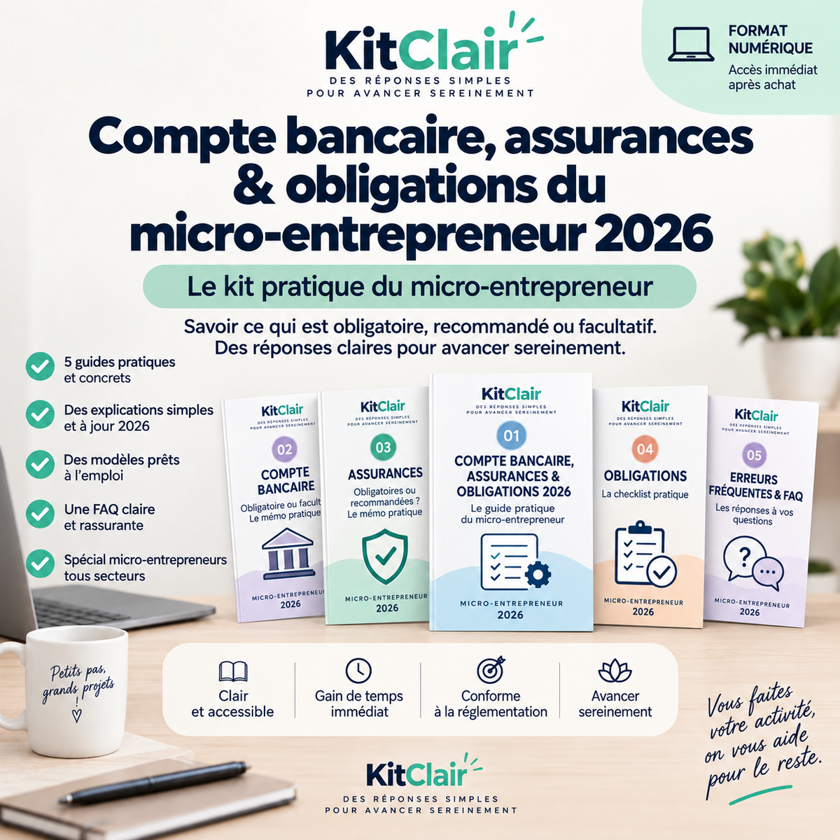 Compte bancaire, assurances & obligations 2026 : le kit pratique du micro-entrepreneur