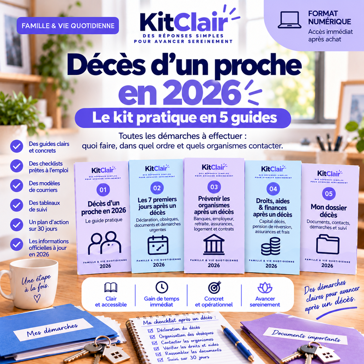 Décès d’un proche : toutes les démarches à effectuer en 2026 — le kit pratique