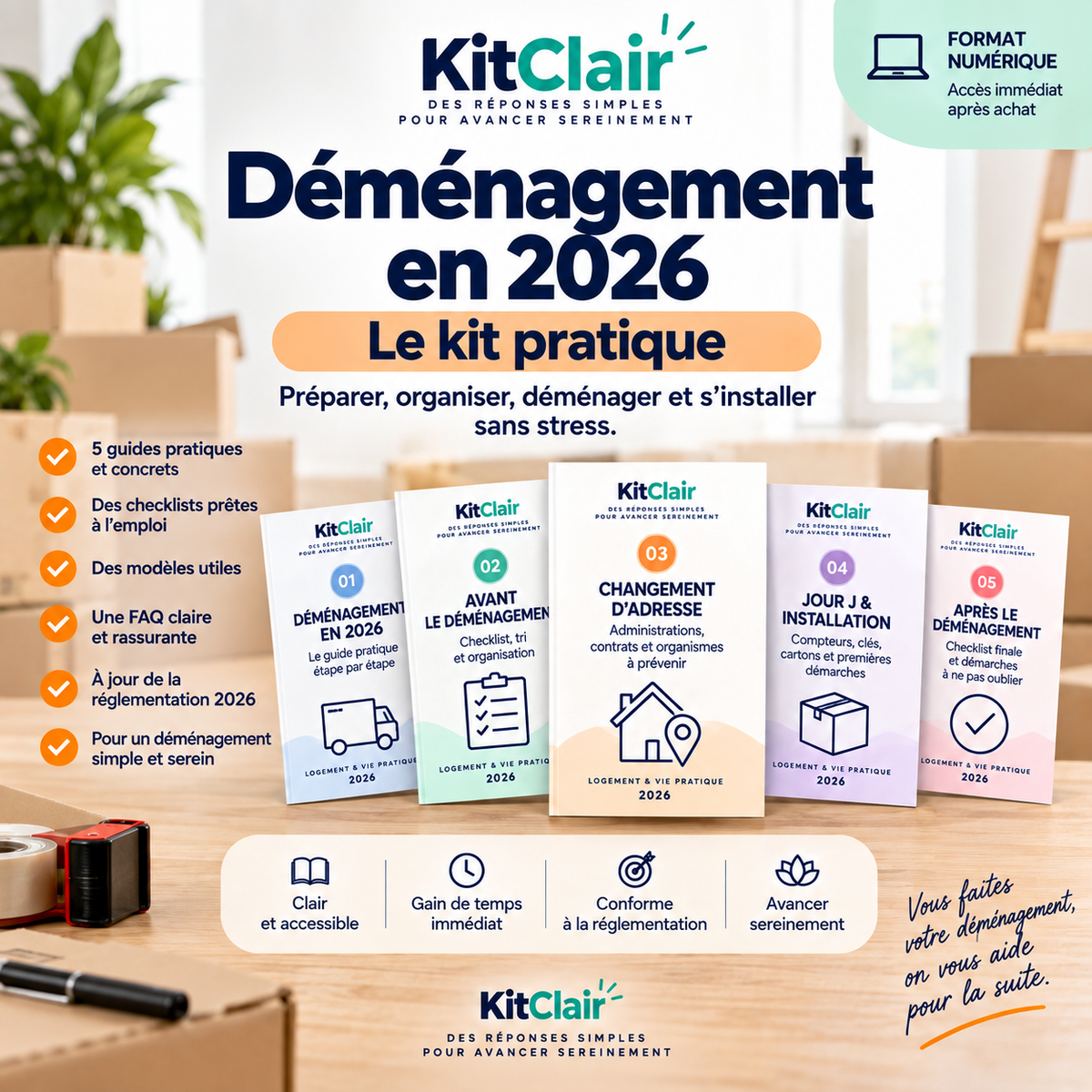 Déménagement en 2026 : le kit pratique