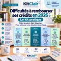 Difficultés à rembourser ses crédits en 2026 — le kit pratique
