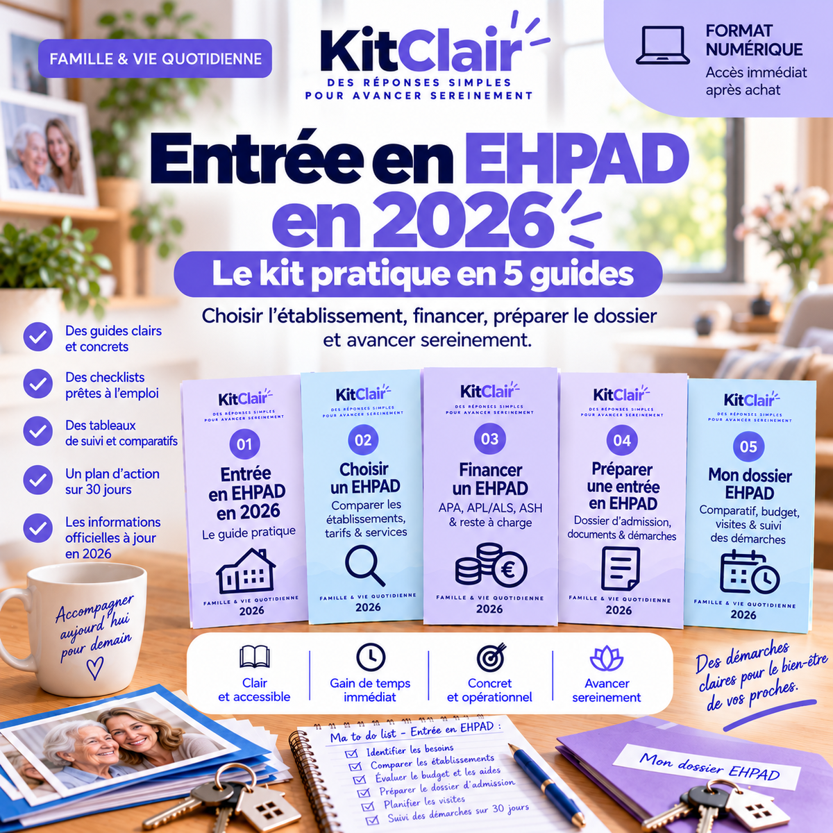 Entrée en EHPAD : choisir, financer & préparer le dossier en 2026 — le kit pratique