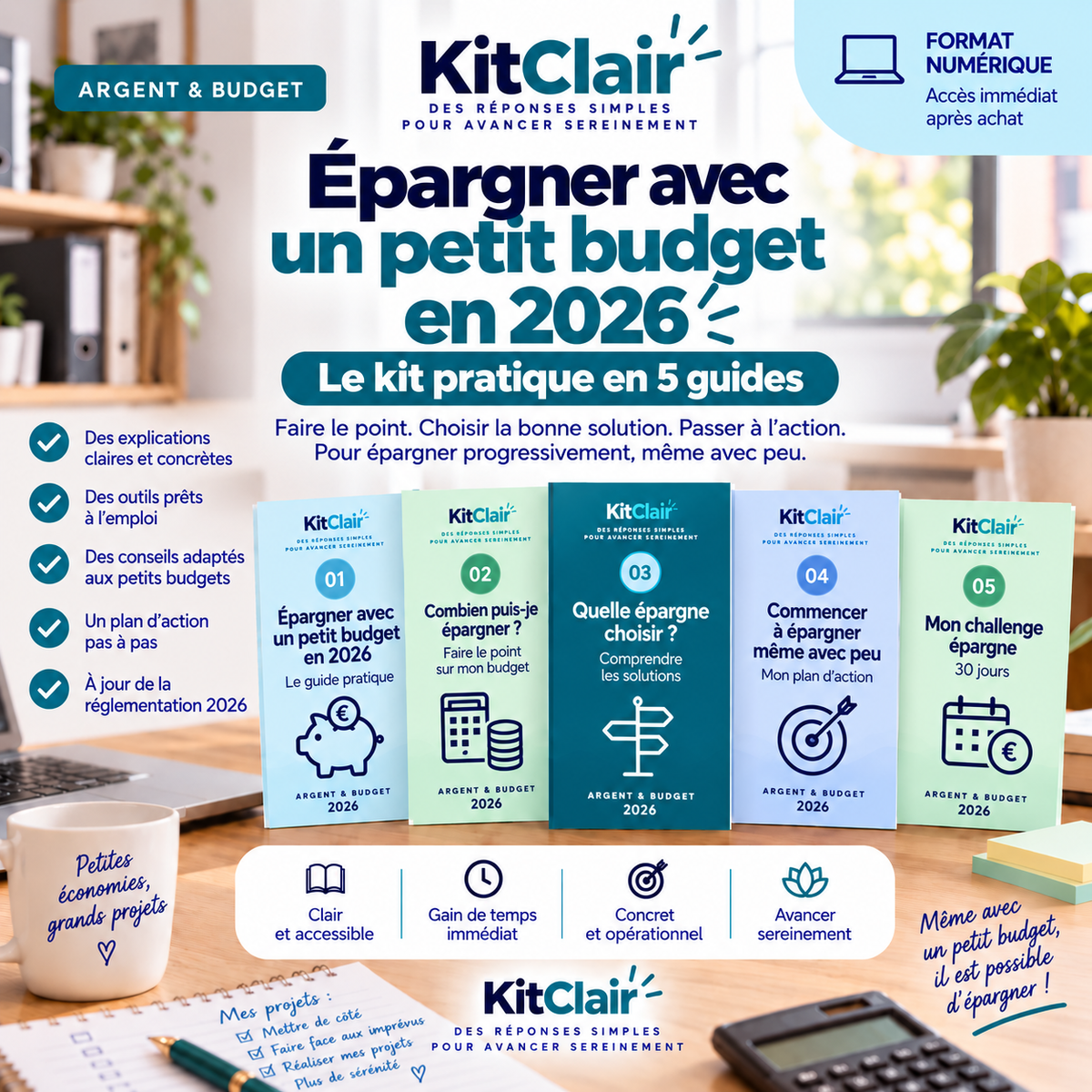 Épargner avec un petit budget en 2026 — le kit pratique