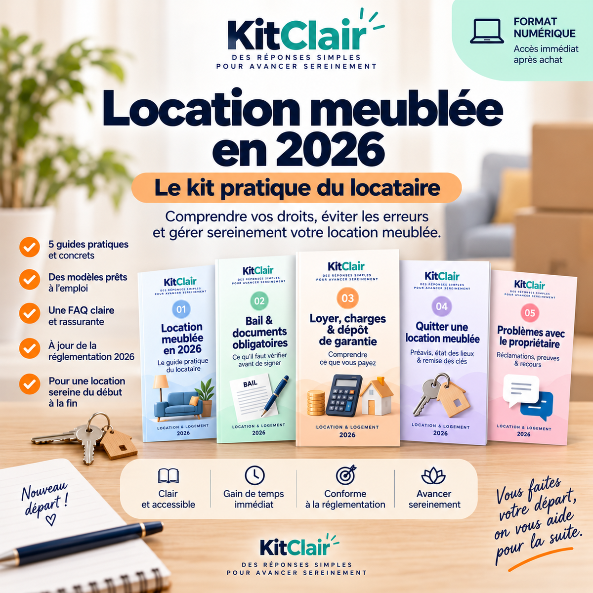 Location meublée en 2026 : le kit pratique du locataire