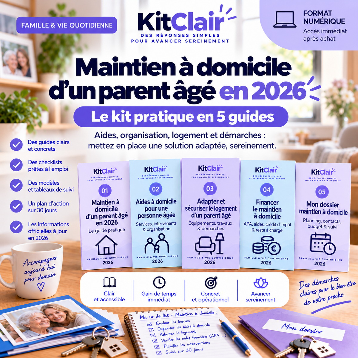 Maintien à domicile d’un parent âgé : aides, organisation & démarches en 2026 — le kit pratique