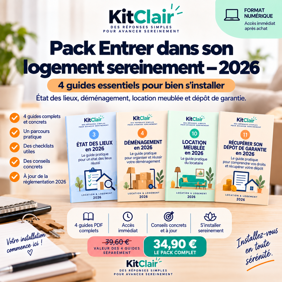Pack Entrer dans son logement sereinement — 2026