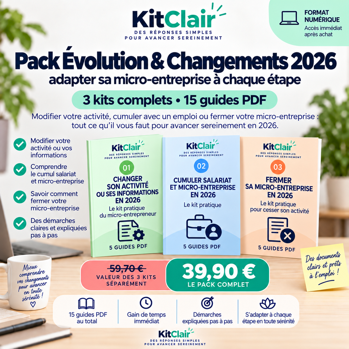 Pack Évolution & Changements 2026 : adapter sa micro-entreprise à chaque étape