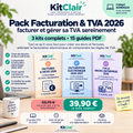 Pack Facturation & TVA 2026 : facturer et gérer sa TVA sereinement
