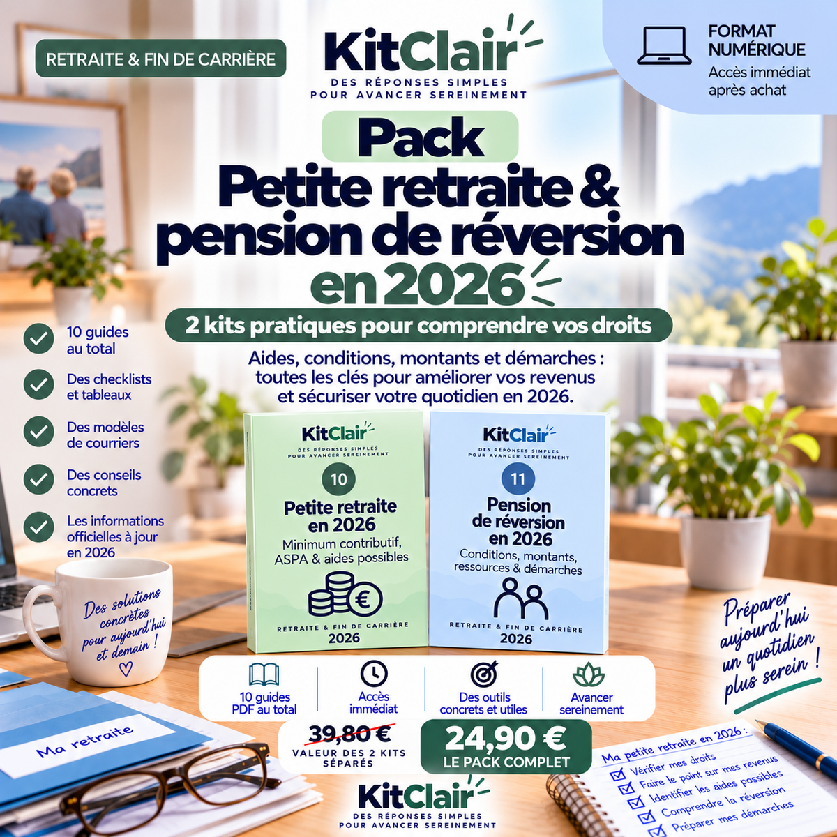 Pack Petite retraite & pension de réversion en 2026