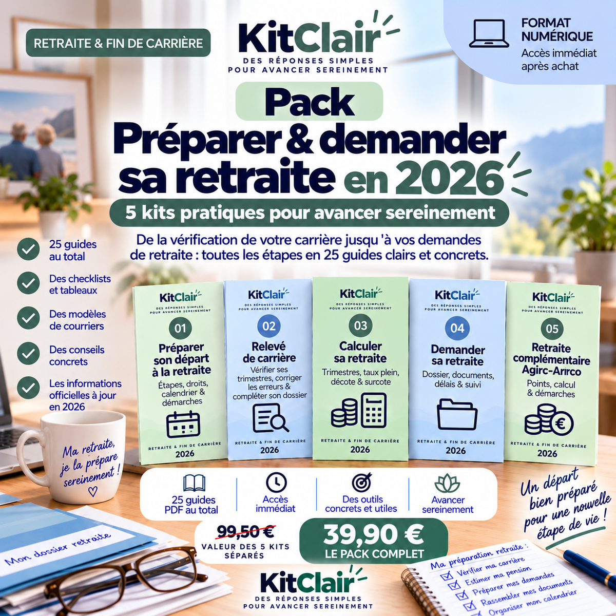 Pack Préparer & demander sa retraite en 2026