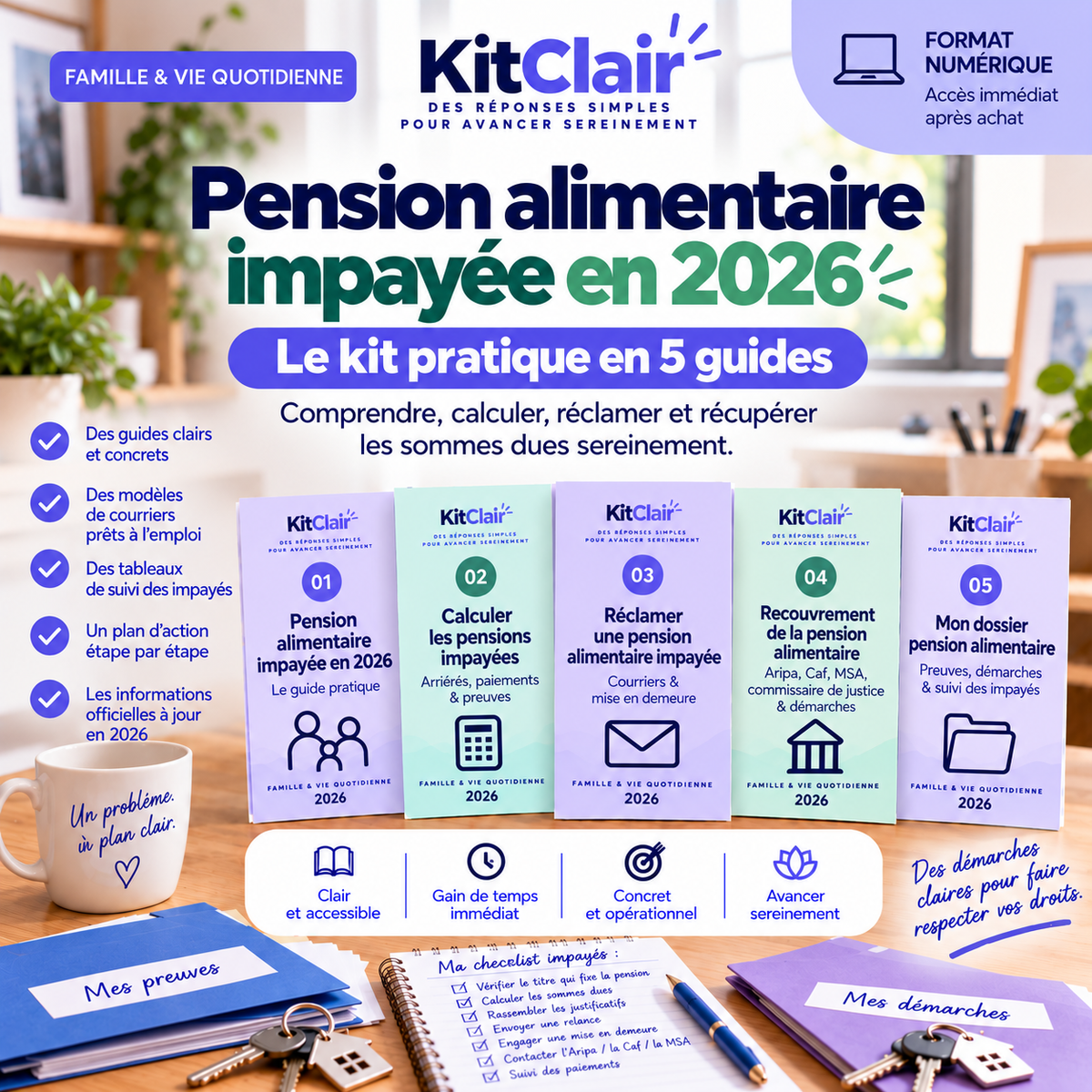 Pension alimentaire impayée : réclamer & récupérer les sommes dues en 2026 — le kit pratique