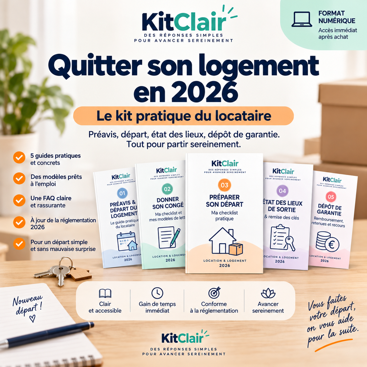 Quitter son logement en 2026 : le kit pratique du locataire