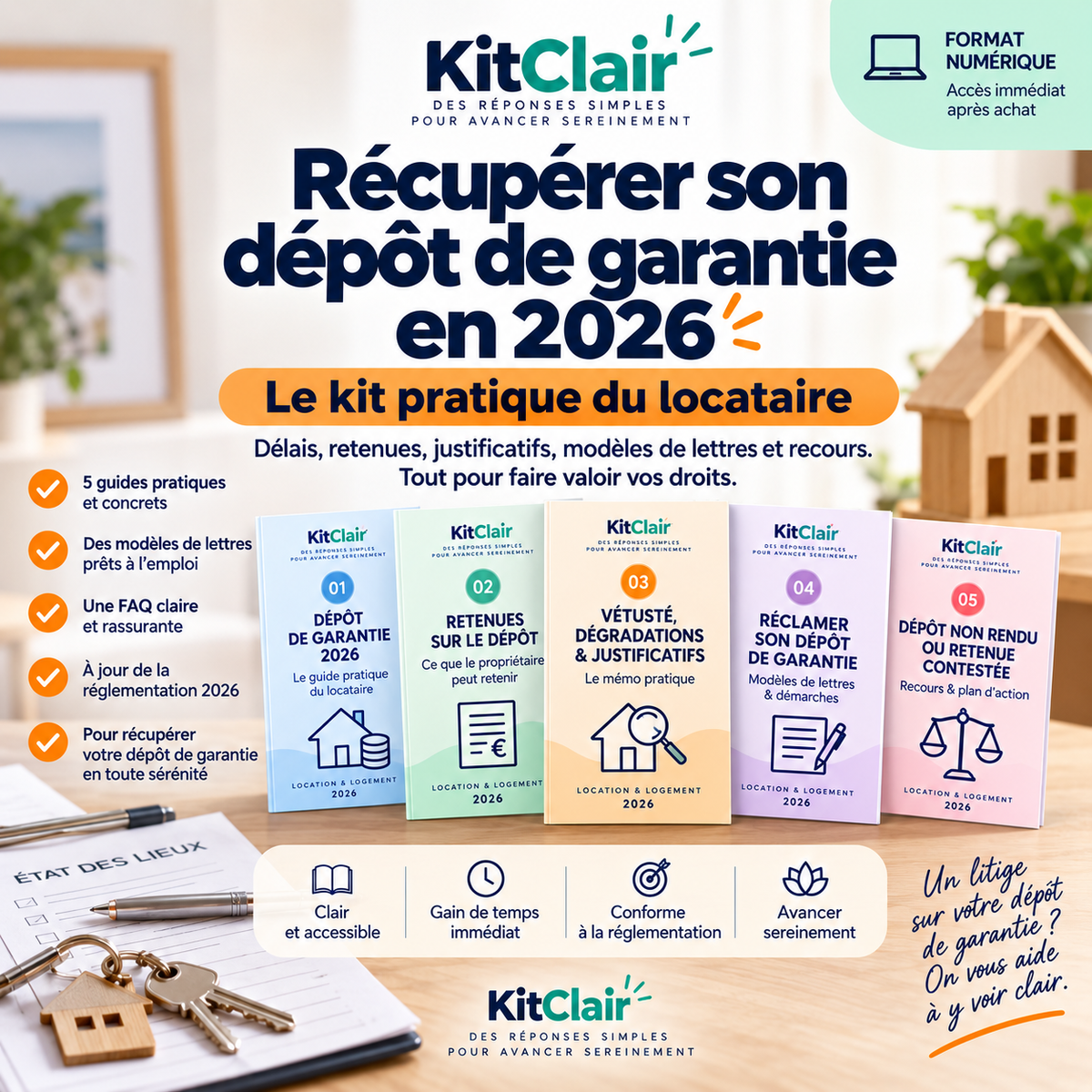 Récupérer son dépôt de garantie en 2026 : le kit pratique du locataire