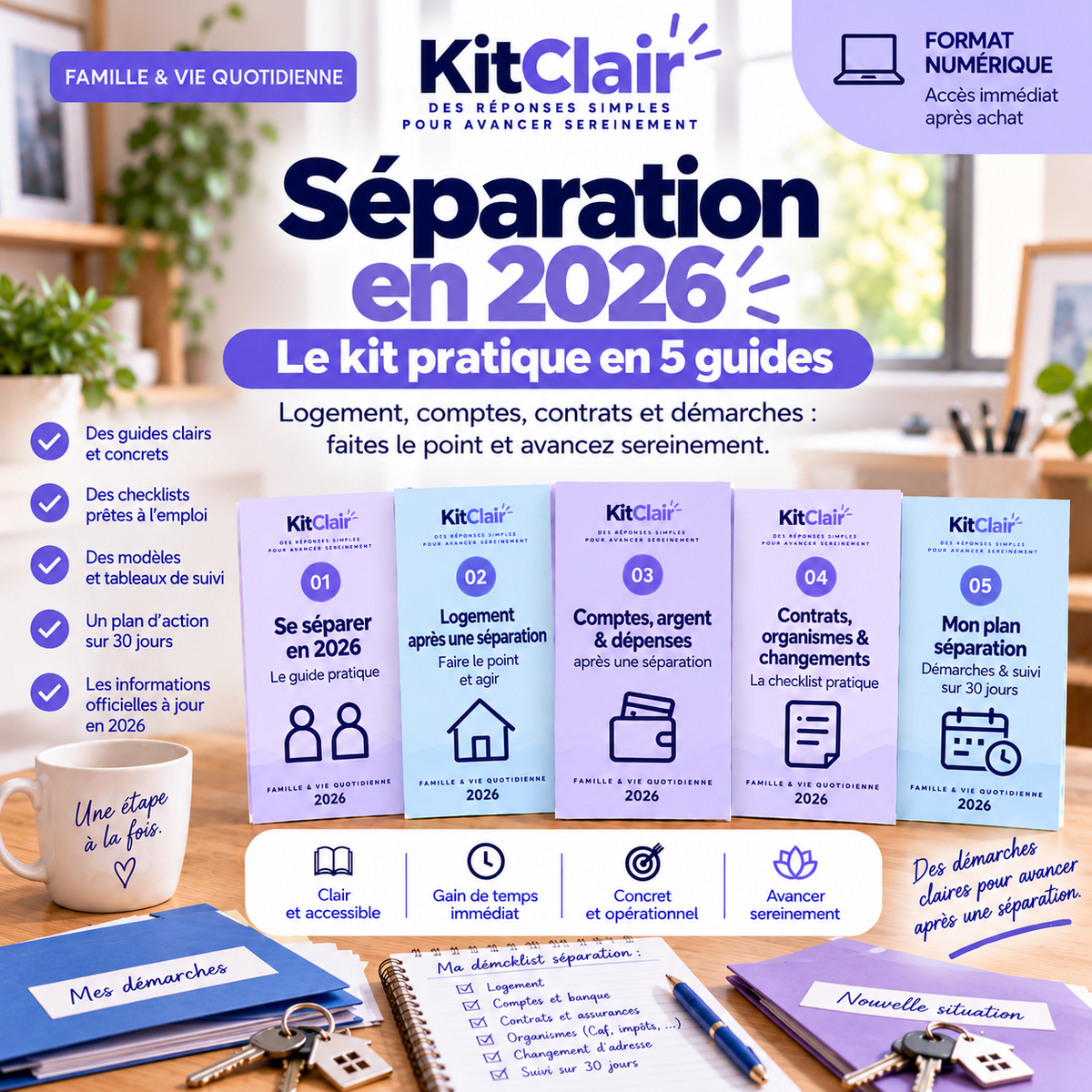 Séparation : logement, comptes, contrats & démarches à régler en 2026 — le kit pratique