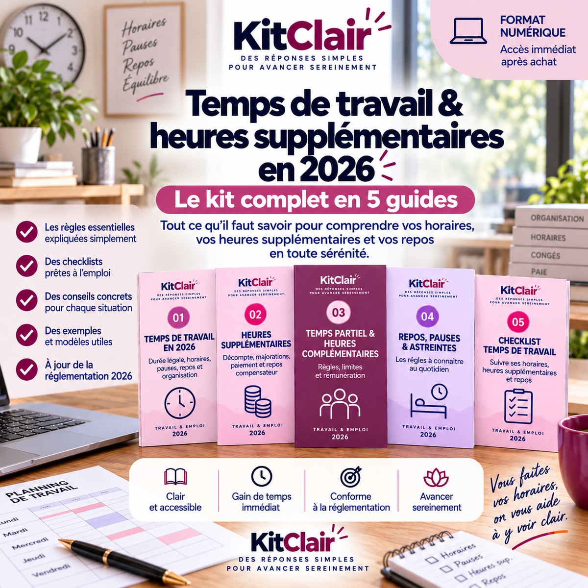 Temps de travail & heures supplémentaires 2026
